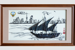 贈送給科威特領(lǐng)導(dǎo)人的定制鐵畫