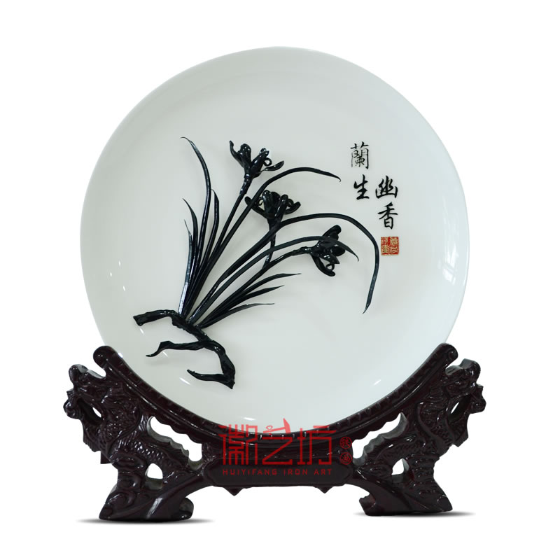 四君子蘭花蕪湖鐵畫 家居辦公擺設(shè) 安徽特色文化手工藝禮品