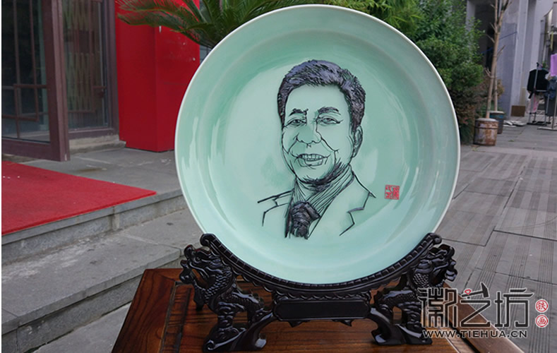 2017.1.3萬(wàn)達(dá)副總裁丁本錫人物肖像鐵畫定制案例7