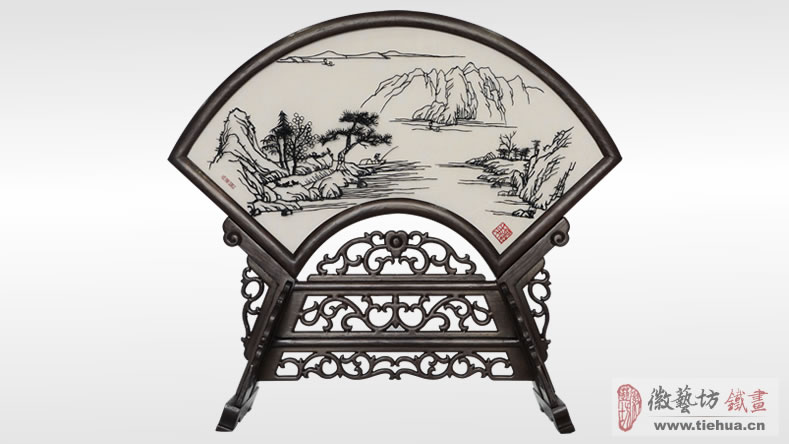 福建文化廳定制中國風禮品雙面古典臺屏鐵畫 福建文化廳定制中國風禮品雙面古典臺屏鐵畫