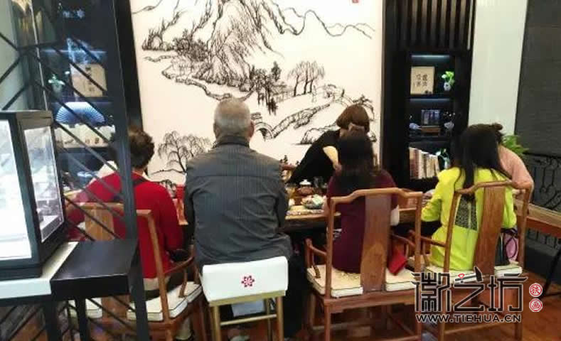自然美鉆蕪湖旗艦店VIP茶室定制山水蕪湖鐵畫壁畫 自然美鉆蕪湖旗艦店VIP茶室定制山水蕪湖鐵畫壁畫