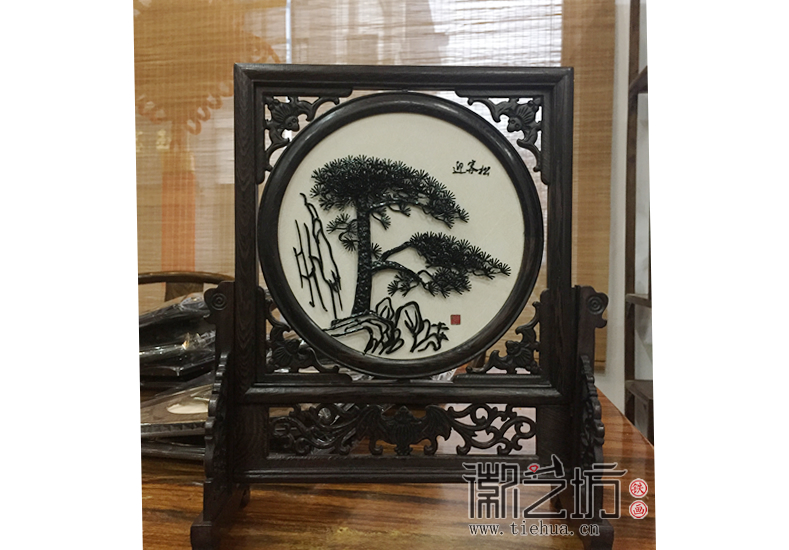 工商銀行蕪湖分行贈(zèng)退休職工紀(jì)念禮品鐵畫(huà) (6)