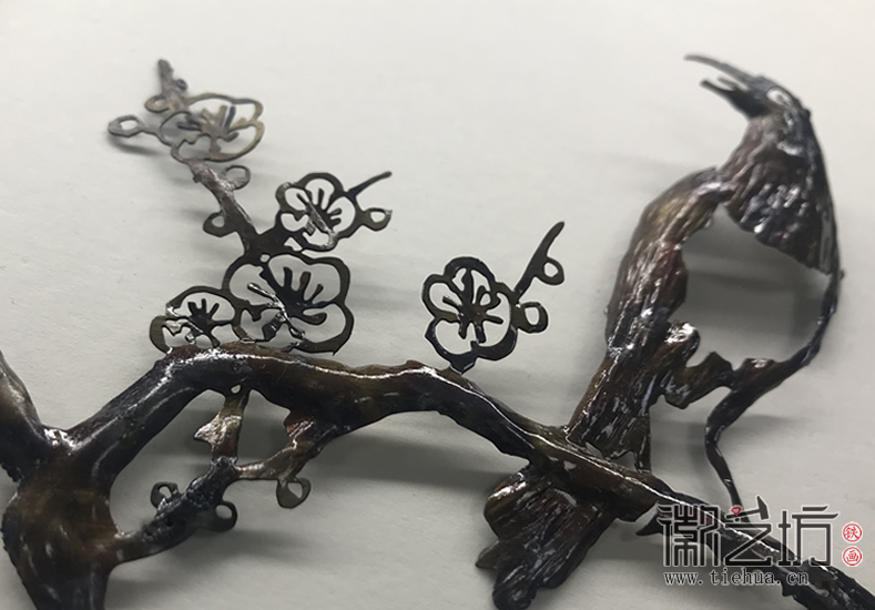 喜上眉梢鐵畫細(xì)節(jié)圖2