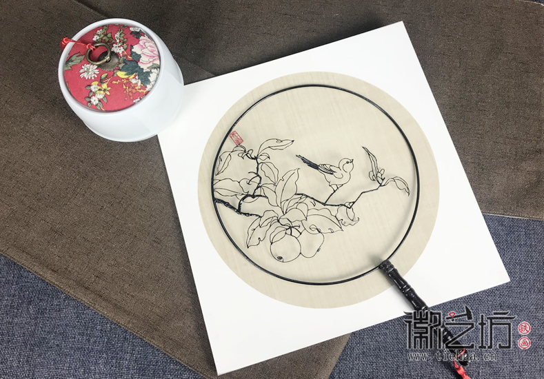 徽藝坊鐵畫團(tuán)扇系列&mdash;&mdash;秋知語(yǔ)1