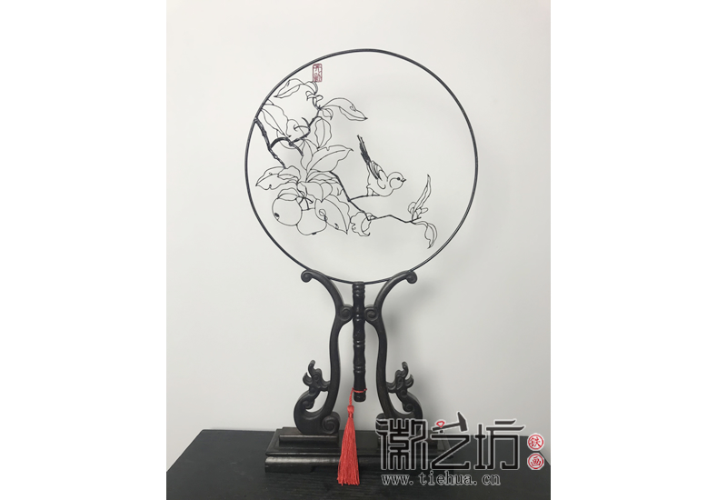 徽藝坊鐵畫團(tuán)扇系列&mdash;&mdash;秋知語(yǔ)3