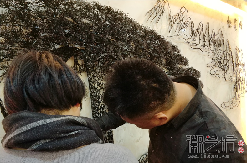天津海益國際會客廳鐵畫定制案例 (7)