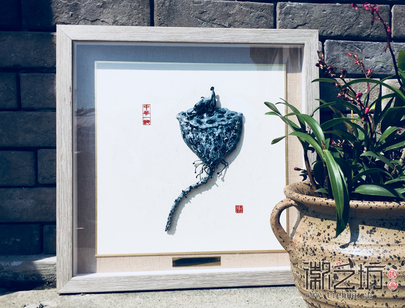 蓮  徽藝坊私人定制合作共贏鐵畫(huà)禮品送法國(guó)米其林