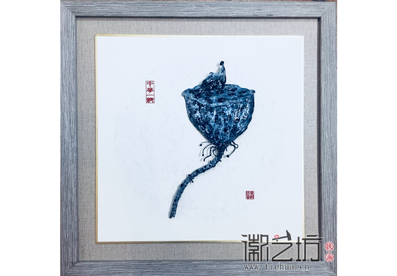 蓮  徽藝坊私人定制合作共贏鐵畫(huà)禮品送法國(guó)米其林