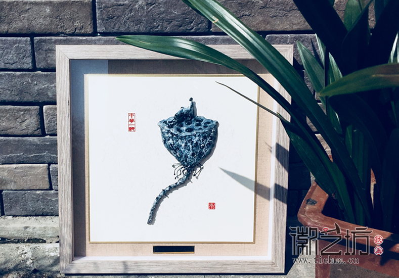 蓮  徽藝坊私人定制合作共贏鐵畫(huà)禮品送法國(guó)米其林