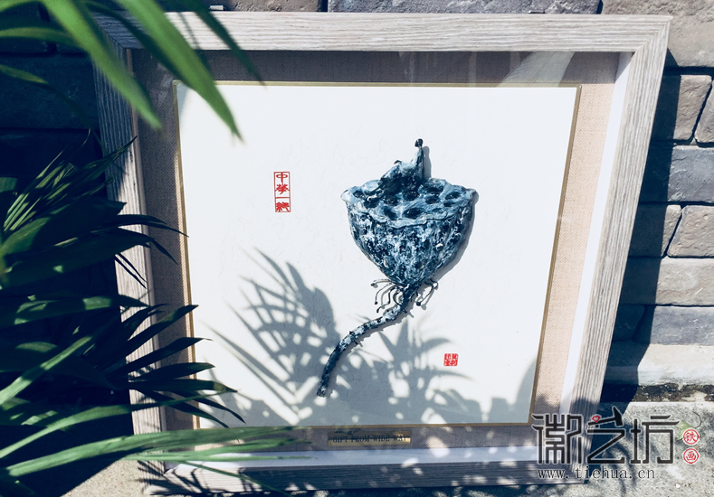 蓮  徽藝坊私人定制合作共贏鐵畫(huà)禮品送法國(guó)米其林