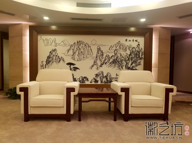 濱湖會展中心接待廳背景墻鐵畫1