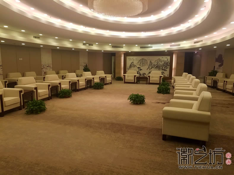 濱湖會展中心接待廳背景墻鐵畫2