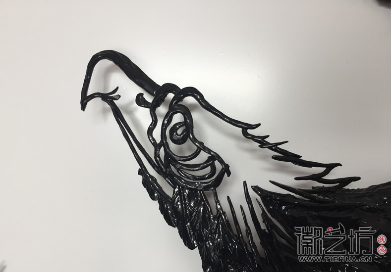 鐵畫豎款屏風(fēng)《雄鷹展翅3