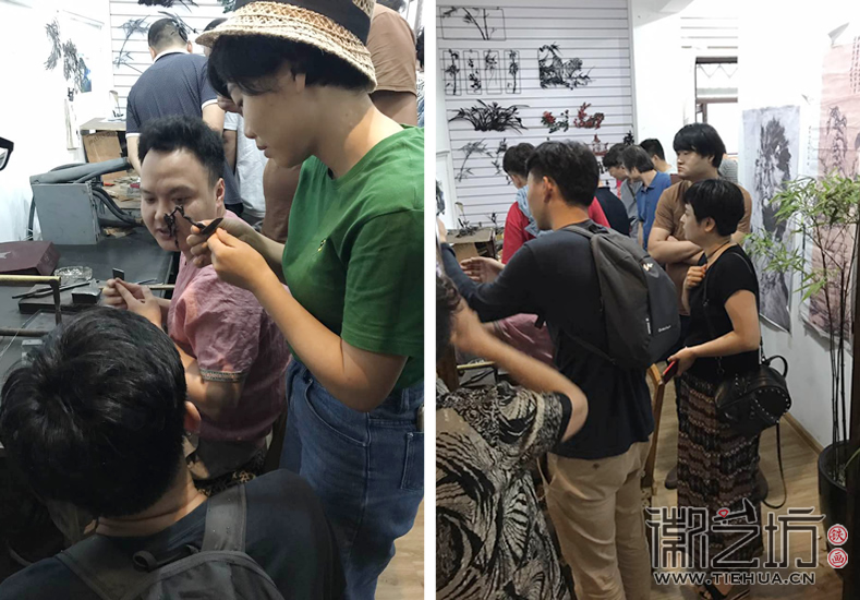 2017.6.13蕪湖鐵畫(huà)人才培養(yǎng)培訓(xùn)班學(xué)員來(lái)徽藝坊參觀(guān)學(xué)習(xí)6