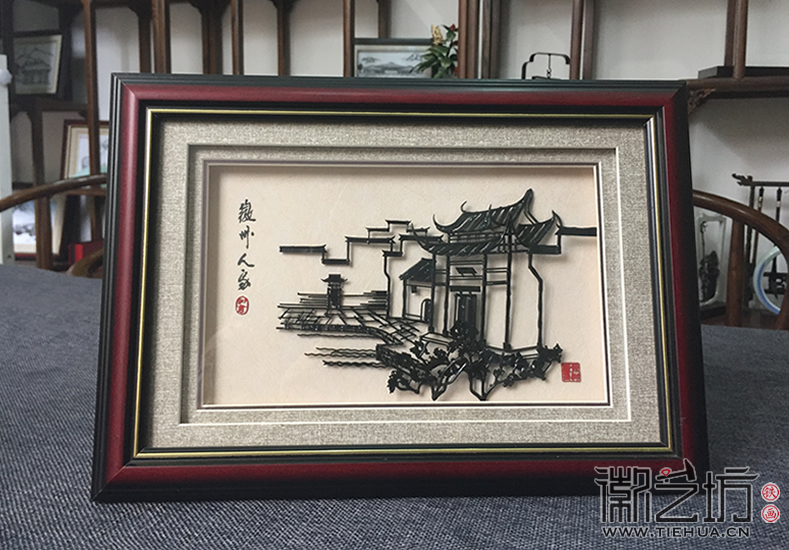 傳統(tǒng)中式徽派鐵畫小品擺臺 (7)