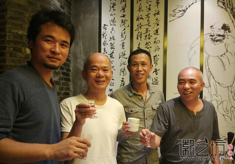 2017.9.21安徽師范大學(xué)美術(shù)學(xué)院講師郭兵要拜鐵畫大師張家康為師 (4)