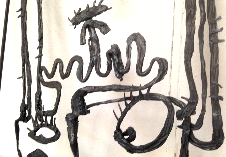 郭兵要鐵畫系列作品《眾生相》局部