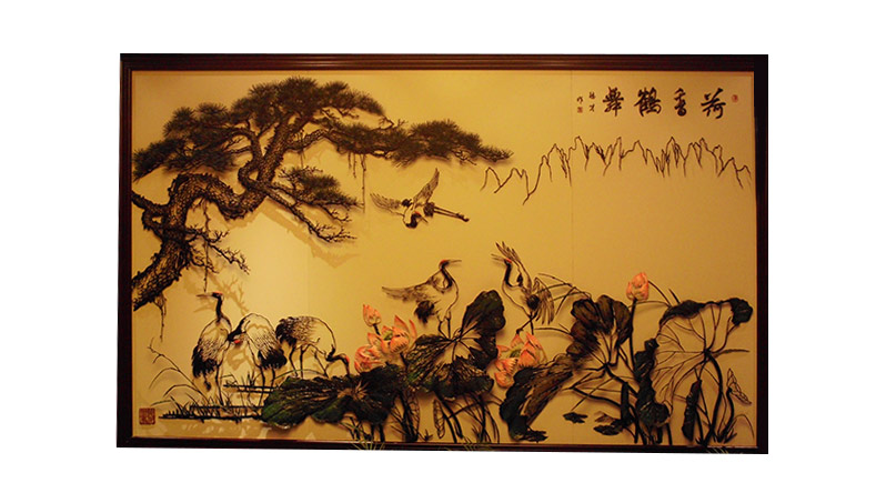 荷香鶴舞-李愛平設(shè)計鐵畫作品 荷香鶴舞-李愛平設(shè)計鐵畫作品