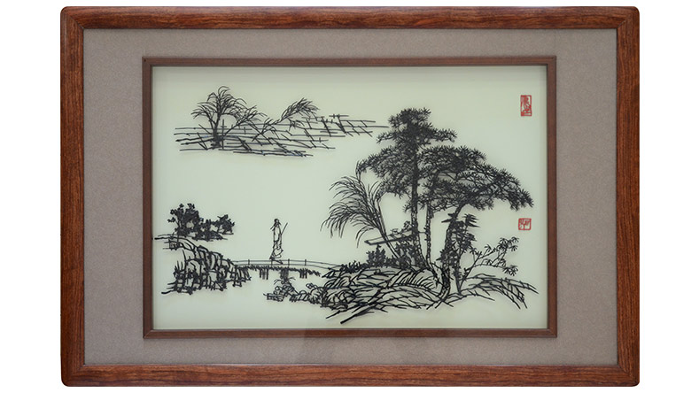 鐵畫(huà)大師吳智祥山水鐵畫(huà)作品1 鐵畫(huà)大師吳智祥山水鐵畫(huà)作品1