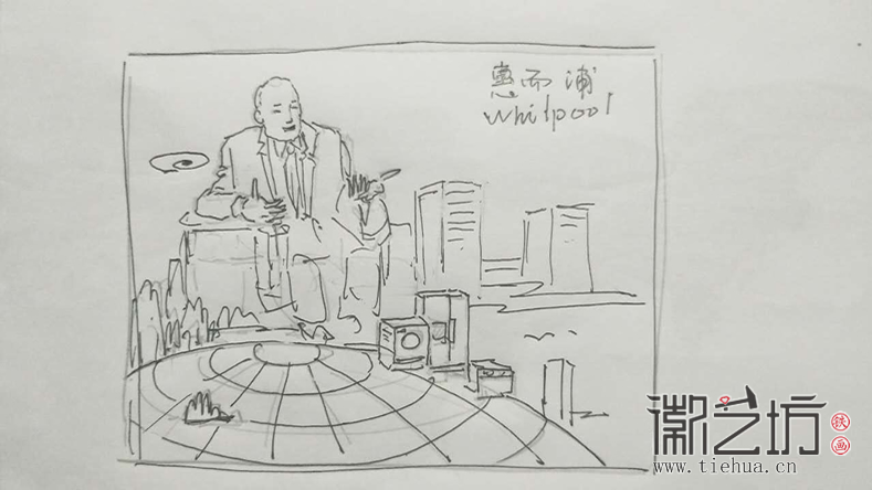 惠而浦中國贈杰夫鐵畫紀念品定制案例