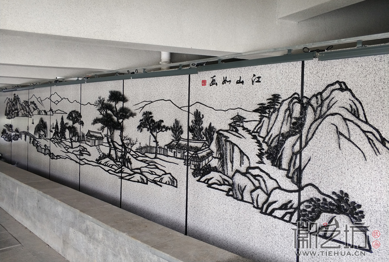 徽藝坊為南京溧水二里橋設(shè)計(jì)制作景觀鐵畫（明覺鐵藝）