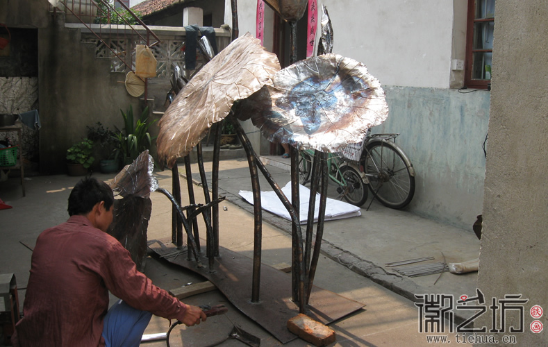 2017.1.5深圳皖廚飯店鐵畫(huà)定制案例6-1