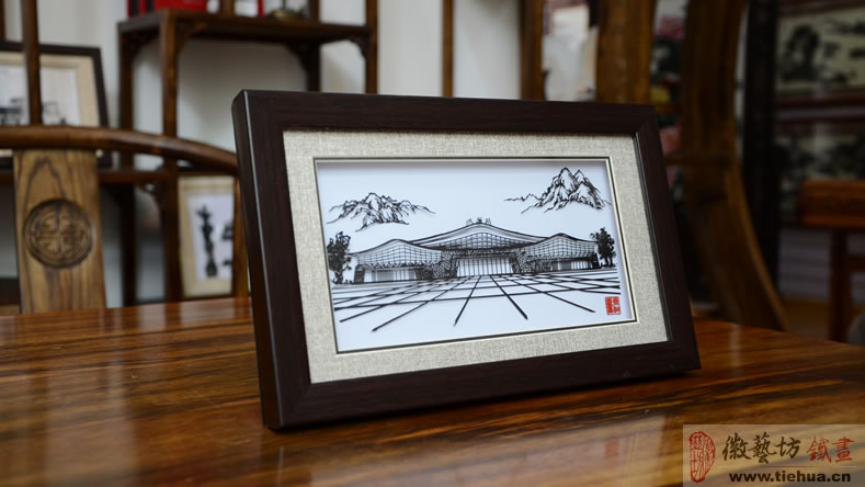 中鐵時(shí)代建筑設(shè)計(jì)院有限公司定制的峨眉站高鐵形象宣傳鐵畫(huà)2