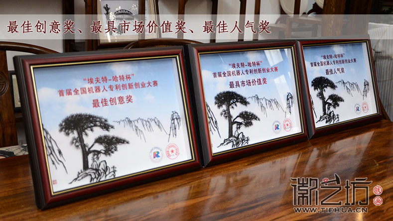 首屆全國(guó)機(jī)器人專利創(chuàng)新創(chuàng)業(yè)大賽蕪湖鐵畫紀(jì)念獎(jiǎng)牌