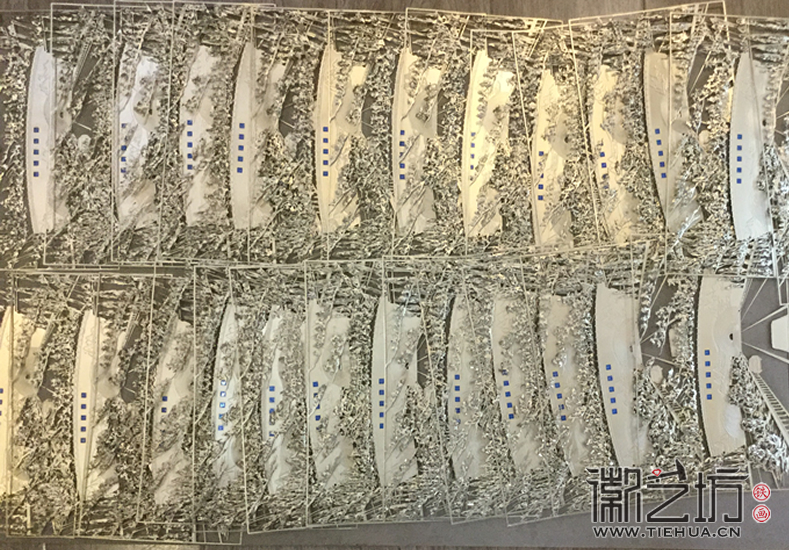 濟(jì)南漿水泉隧道貫通紀(jì)念鐵畫擺臺(tái)定制案例2