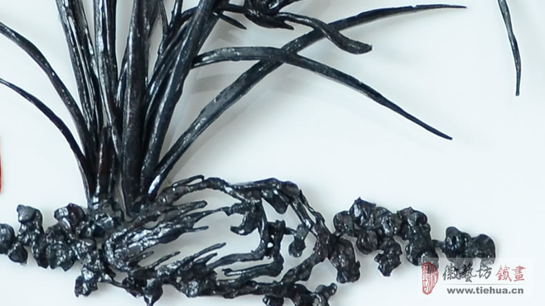 蘭心蕙質(zhì)-手工鍛制而成的名師精品瓷盤(pán)鐵畫(huà)-專(zhuān)屬定制的禮品